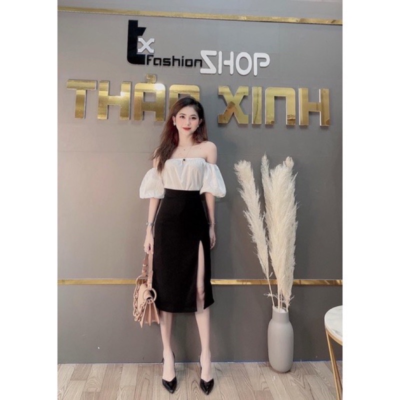 Chân váy xẻ tà cao hách dáng mẫu hót siêu xinh hàng loại 1