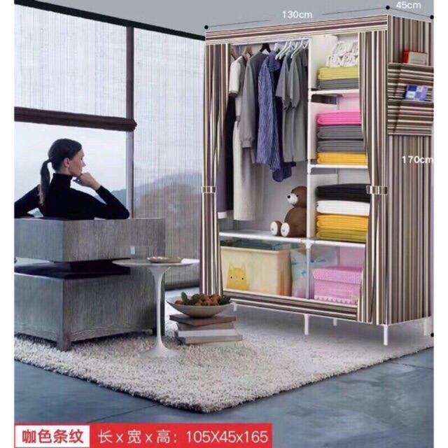 Tủ vải 6 ngăn 2 buồng cao cấp