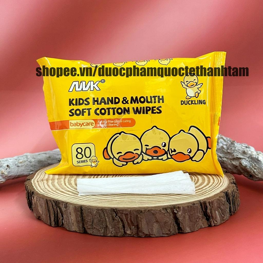 Khăn giấy ướt con vịt, con ong 80 tờ