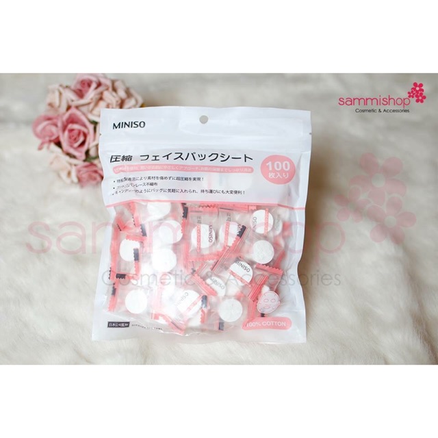 Mặt nạ nén miniso 100 viên