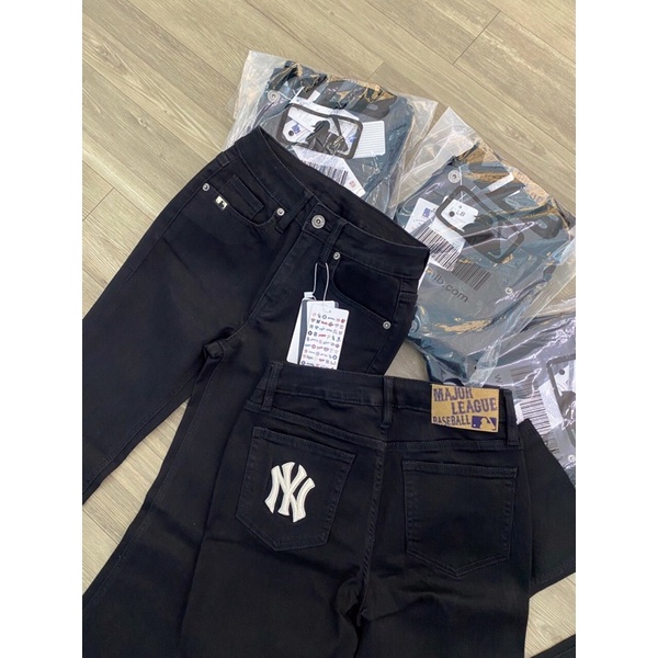 Quần jean basic YANKEES ml//b Logo thêu FULL TAG CODE Chuẩn Hãng