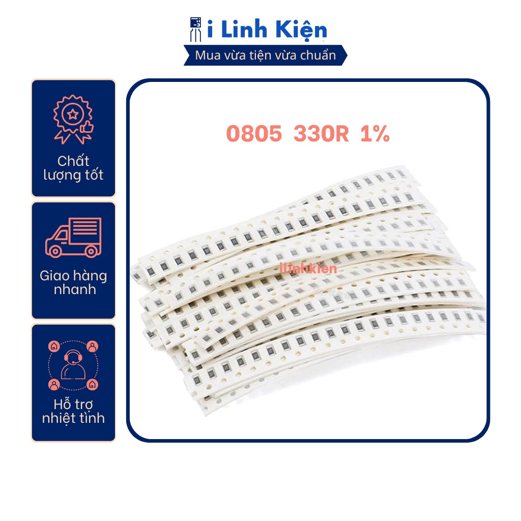 Điện trở dán 0805 330R 1% chất lượng tốt