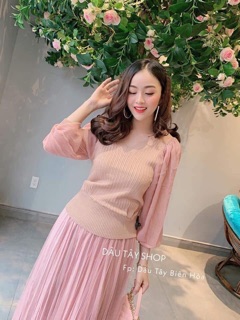 bán sỉ áo len tay voan