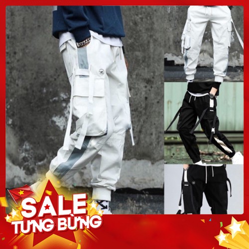 -Hàng nhập khẩu Quần jogger kaki sọc đen trắng phối dây (jk03) Liên hệ mua hàng 084.209.1989