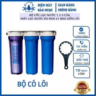 Bộ cốc lọc nước 1 2 3 của máy lọc nước RO loại 10 inch, máy lọc nước gia đình, hàng chất lượng cao