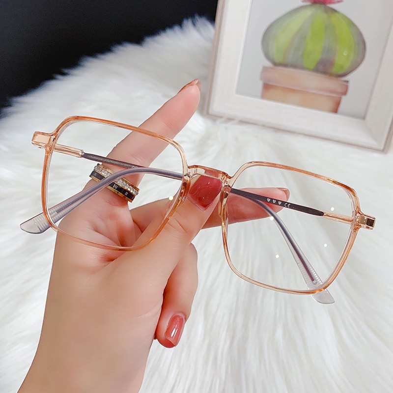 Mắt Kính Gọng Kim Loại Chống Tia Bức Xạ Phong Cách Retro Hàn Quốc Thời Trang