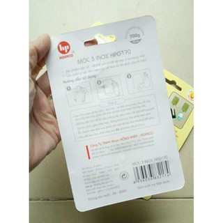 Vỉ 3 móc inox Hofaco HPG170