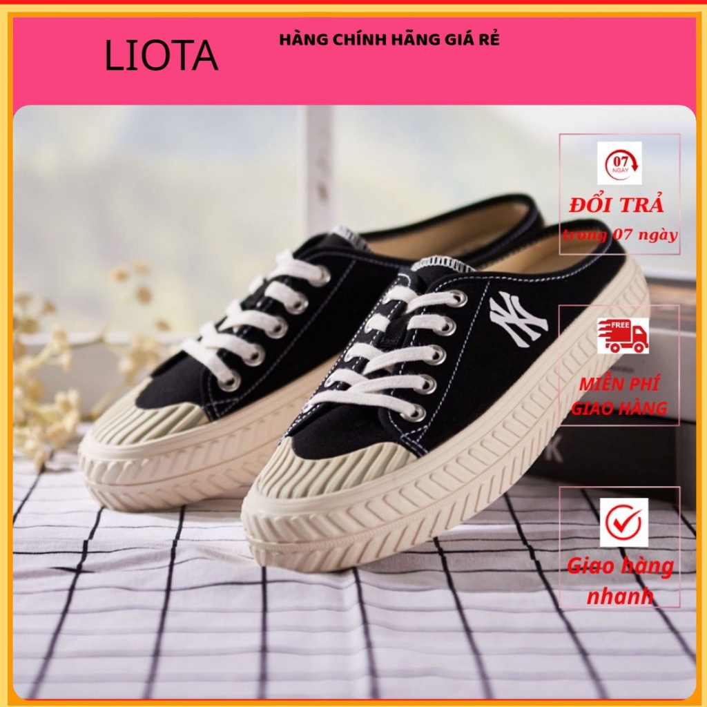 Giày Thể Thao Sục Nữ NY Chữ Thêu Đạp Gót Đế Thấp Cute Năng Động Trẻ Trung Cực Đẹp Giá Rẻ