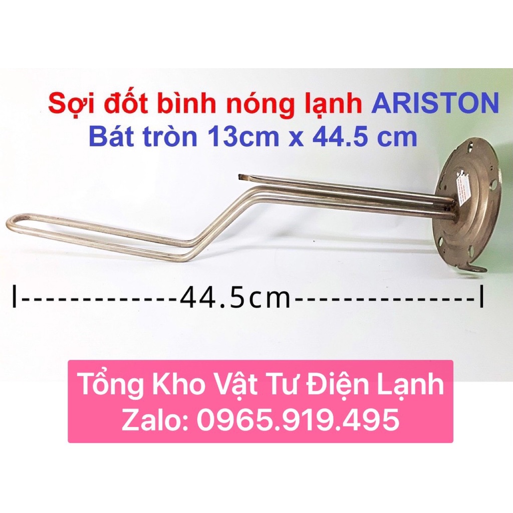 Sợi đốt - ruột đốt thay thế cho bình nóng lạnh ARISTON ngang 30L - 50L bát 13cm x 44,5 cm