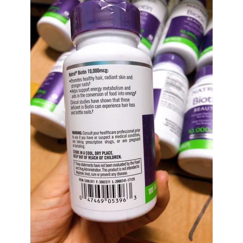 BIOTIN BEAUTY 10,000 mcg - NATROL loại này chuyên hỗ trợ tóc, và móng