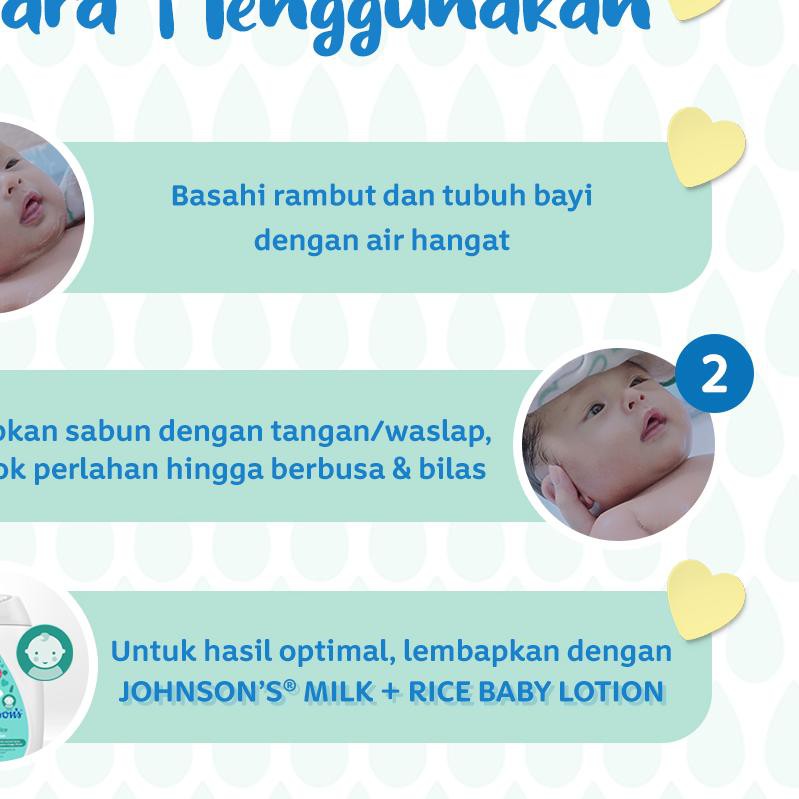 Johnson 's Milk + Rice Hair & Body Bath - Baby Bath 2 Trong 1 500ml