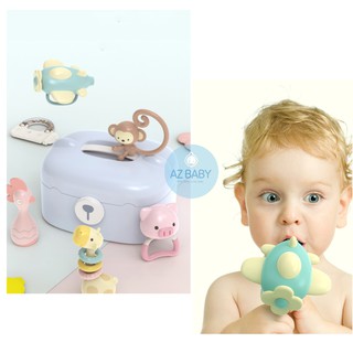 Sét đồ chơi xúc xắc gặm nướu con vật goryeo baby 9 món az baby store dc001 - ảnh sản phẩm 4