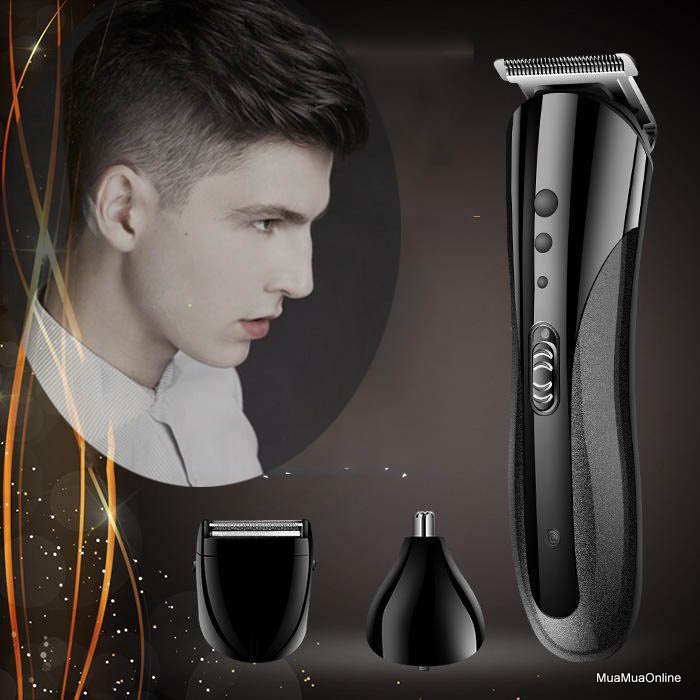 Tông Đơ Kemei KM-1407 Cắt Tóc, Cạo Râu, Tỉa Lông Mũi