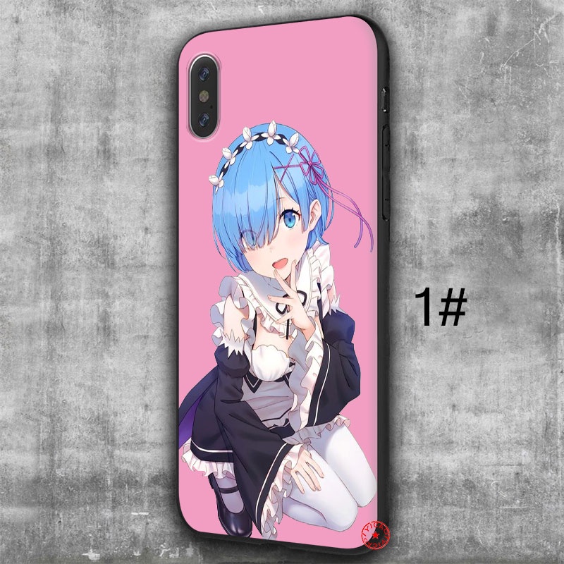 Ốp điện thoại mã UOL14 hình anime Re Zero Ram Rem thích hợp cho IPHONE SE XR 5 5S 6 6S 7 8 11 PRO MAX PLUS