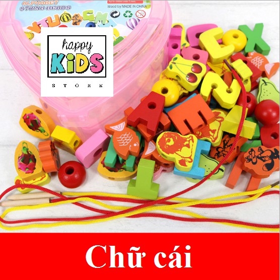 Đồ chơi xâu dây, xâu hạt 50 chi tiết