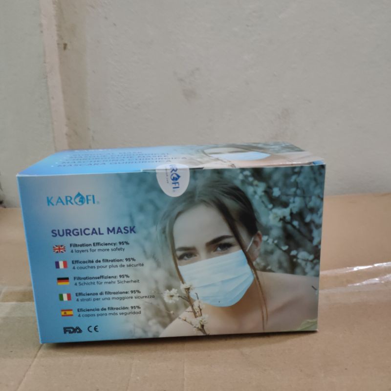 Khẩu trang y tế tiệt khuẩn 4 lớp karofi hàng chuẩn