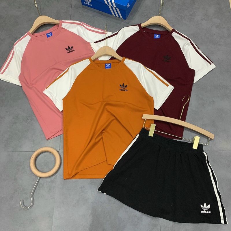 set thể thao tennis set đồ hè quần váy Adidás hàng cotton co giãn 4 chiều FULL TAG
