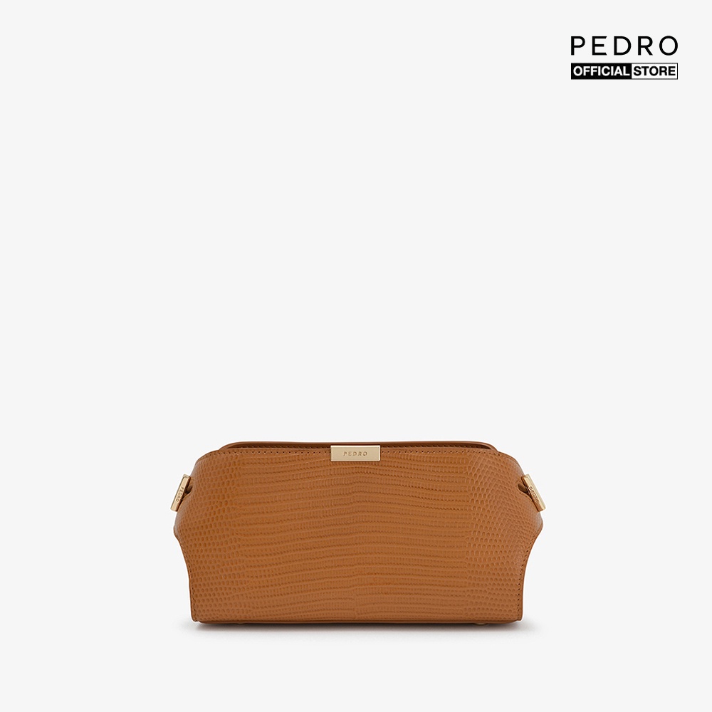 PEDRO - Ví nữ cầm tay dáng hộp Embossed Leather Clutch PW2-25210015-36