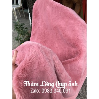 🌸 Thảm lông màu hồng dâu ngắn mịn - 1m x 1m6 🌸