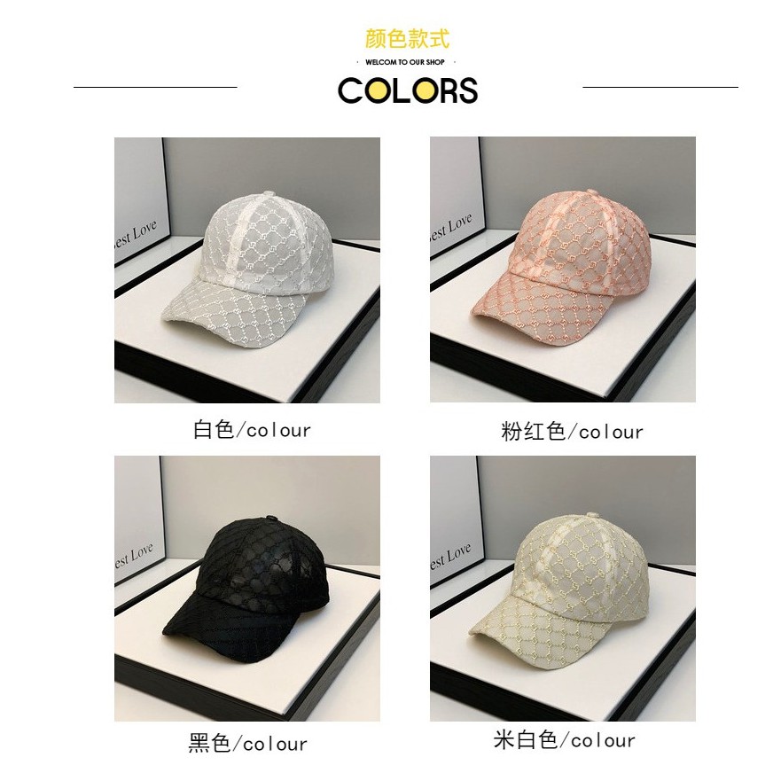 Mũ Lưỡi Trai Màu Trơn Thoáng Khí Thời Trang Xuân Hè Cho Nữ