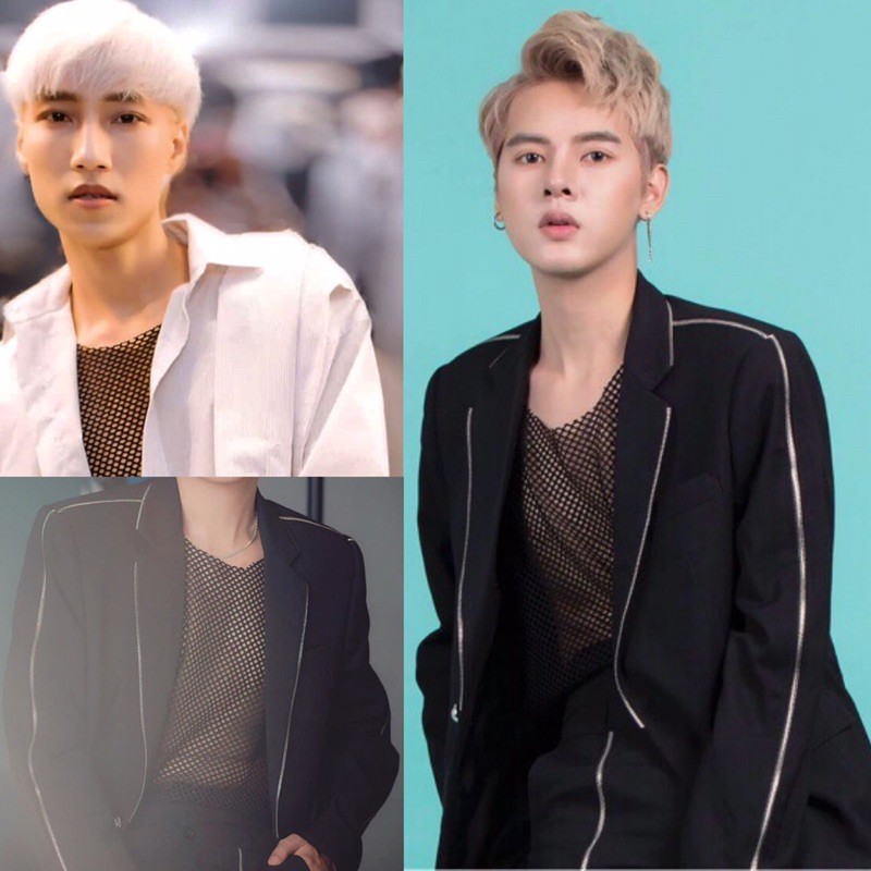 Áo tanktop lưới mắt to