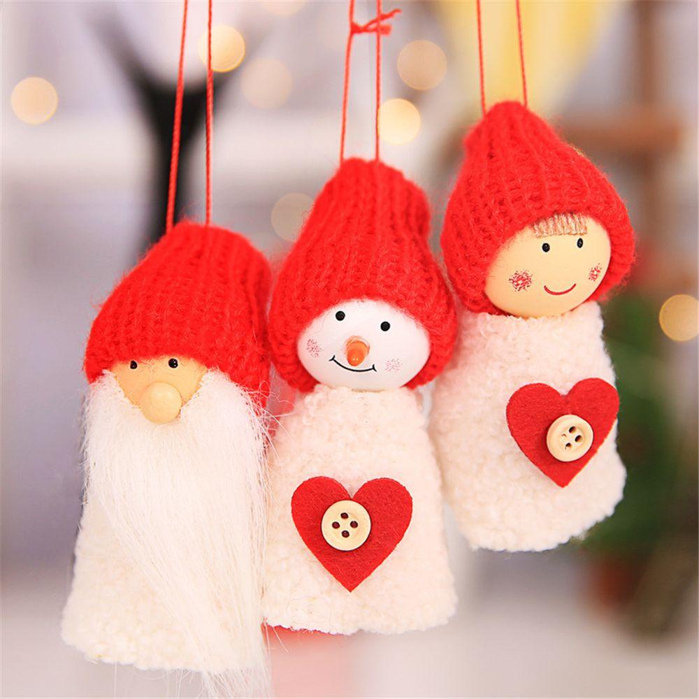 LONTIME Bộ 3 Búp Bê Đáng Yêu Trang Trí Cây Thông Giáng Sinh