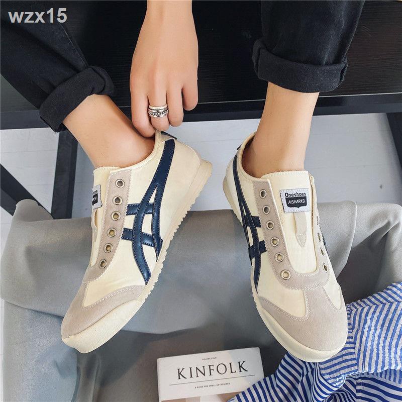 Shoes nam 2021 new summer lười một foot giày canvas thể thao trắng giản dị Forrest Gump