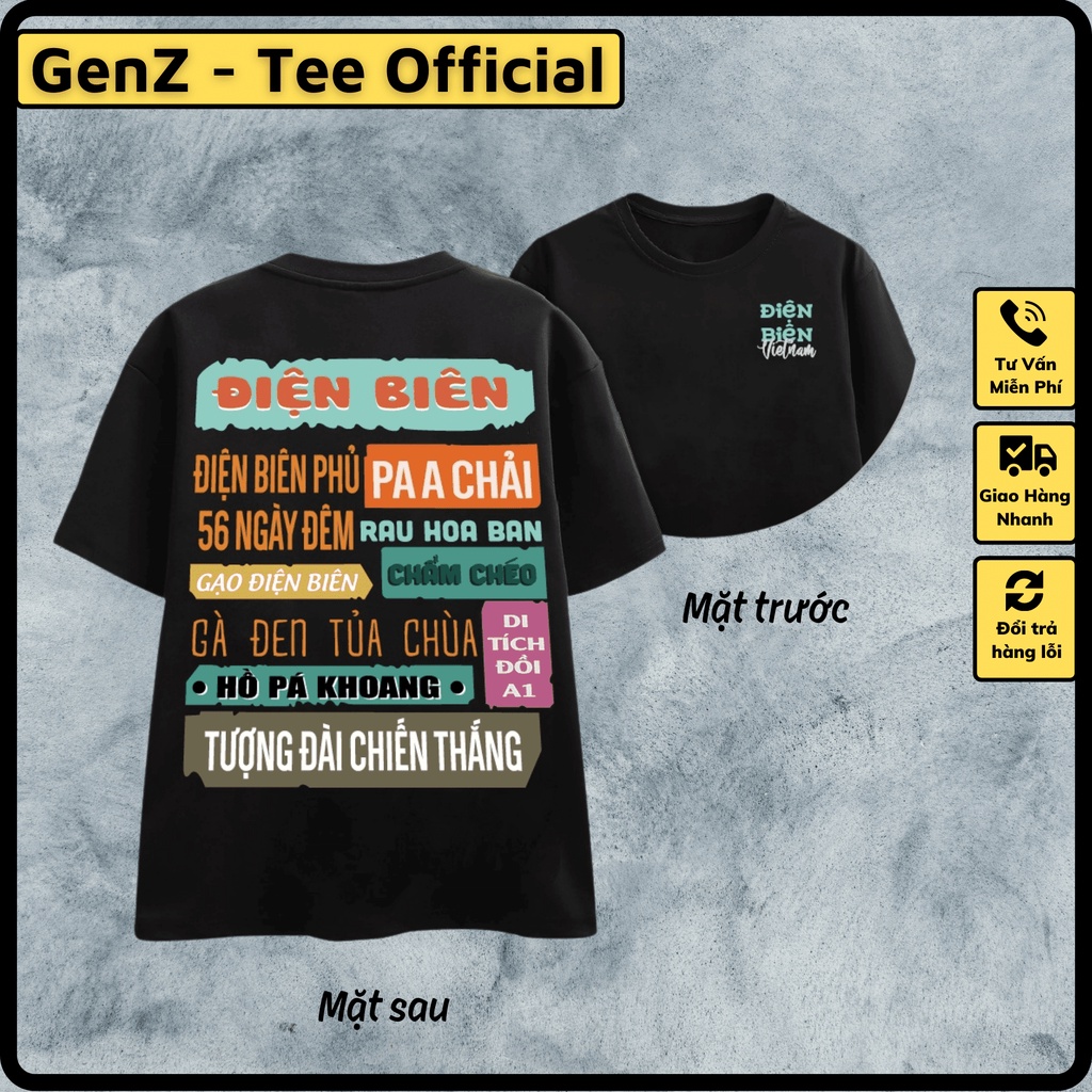 Áo Thun Local Brand Tỉnh Điện Biên, Áo 63 Tỉnh Thành Nam Nữ Form Rộng Unisex Genz Cá Tính