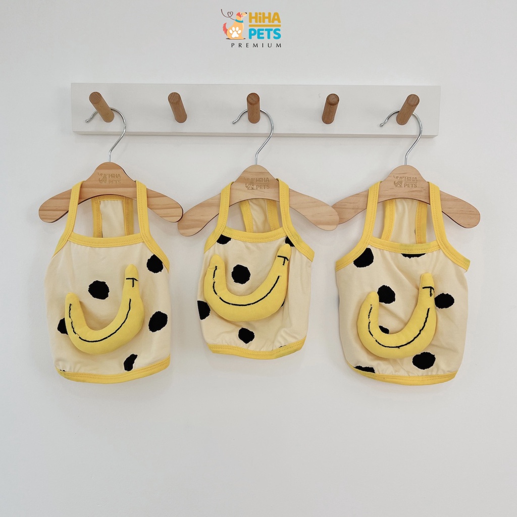Áo Thun Trái Chuối Cho Chó Mèo Hàn Quốc Mùa Hè 2022 Chất Liệu Thun Cotton Quần Áo Thú Cưng Cao Cấp Hihapet.