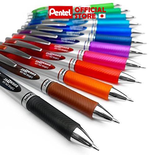 Bút Ký Mực Gel Pentel - Dạng Bấm 0.7mm BL77 - 12 màu