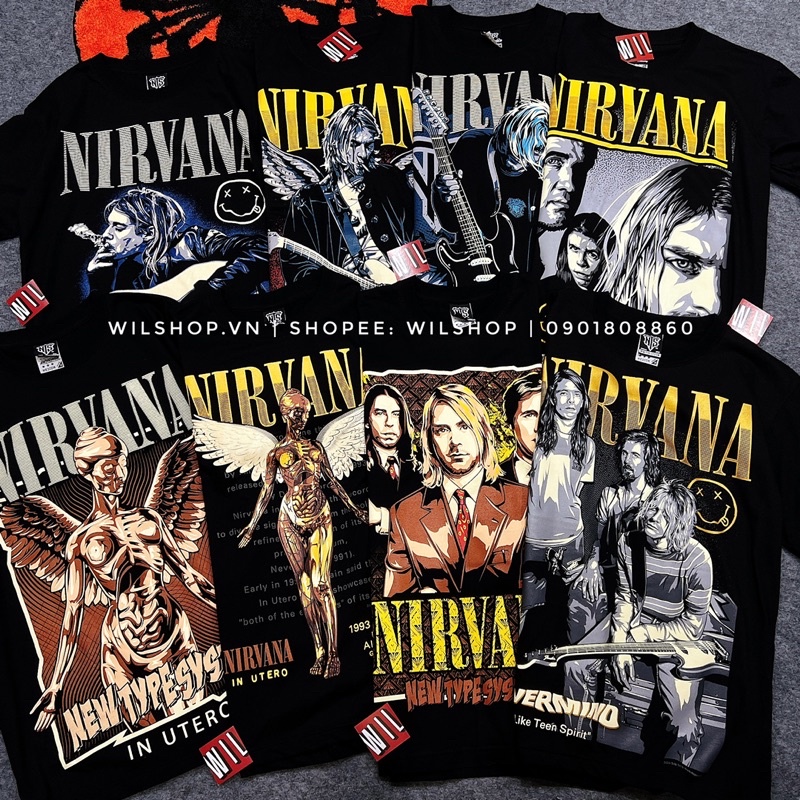 ÁO NIRVANA - ROCK BAND TEE - ÁO THUN ÁO PHÔNG NHẠC ROCK