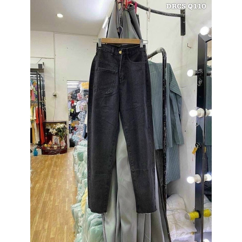 QUẦN BAGGY JEANS KIỂU LƯNG CAO