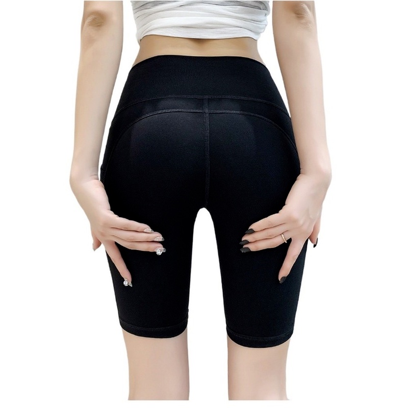 Quần đùi legging dáng lửng lưng cao co giãn nhanh khô nâng mông hỗ trợ tập gym cho nữ FENNIN (S-XXXL)