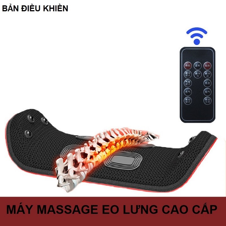 Máy Massage Lưng Eo Hỗ Trợ Cột Sống, Thoát Vị Đĩa Đệm, Massage Nhiệt Độ Khí động
