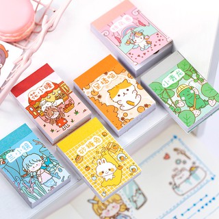 Set 50 miếng dán trang trí sổ lưu niệm hoạ tiết dễ thương Mohamm M138