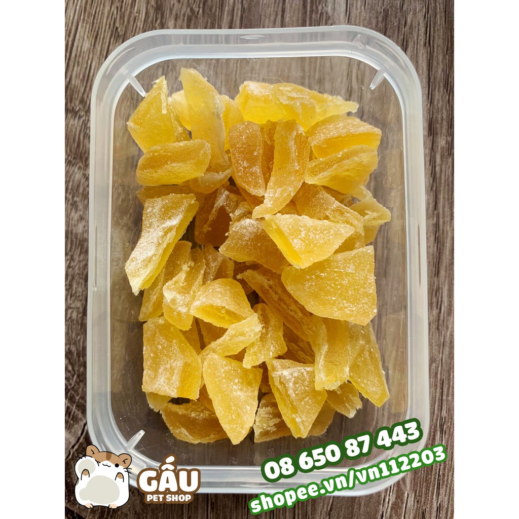Đu đủ khô cắt lát cho Hamster