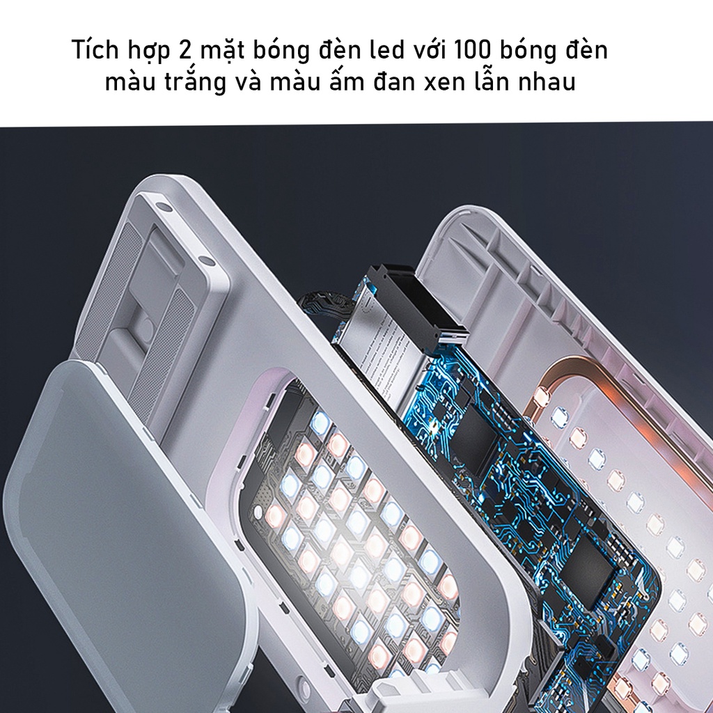 Gậy livestream, quay tiktok kết nối Bluetooth, Kết hợp đèn LED 2 mặt có thể điều chỉnh độ cao, góc xoay 360 độ L2007