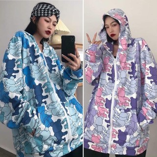 [SIÊU NGẦU] Áo khoác hoodie nỉ bông ulzzang nam nữ form rộng dây kéo zip dày giá rẻ đẹp GẤU BEARBRICK (Sỉ từ 5sp bấì kì)