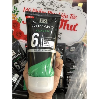 Gel vuốt tóc Romano Classic Siêu cứng 150g (nắp trắng, nắp đen)