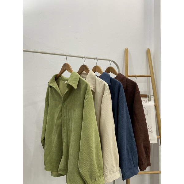 Áo Sơ mi nhung gân