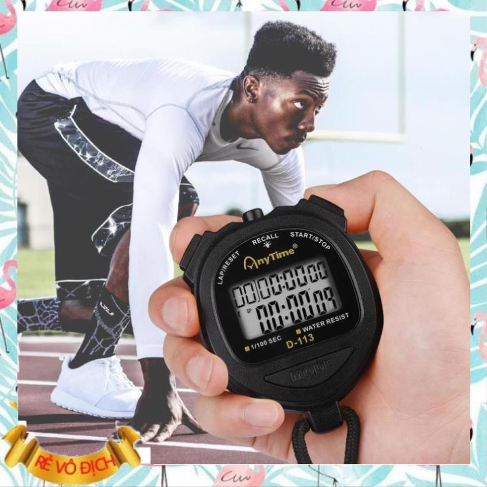 Đồng hồ bấm giờ thể thao AnyTime D-113 có đếm ngược,8 bộ lưu , có đèn ...