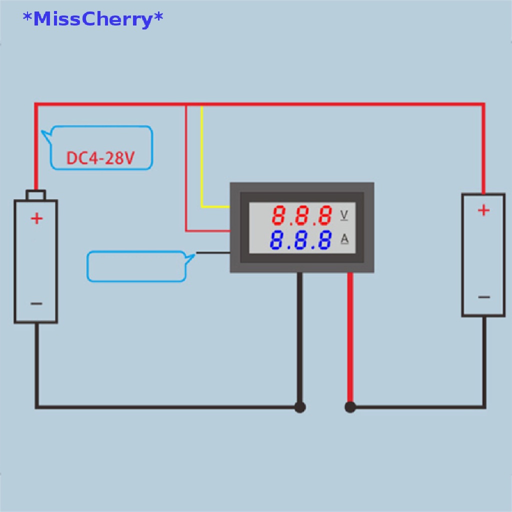 Đồng Hồ Đo Điện Áp DC 10A Có Đèn LED Chuyên Dụng Cho Xe Hơi / Xe Máy Mới