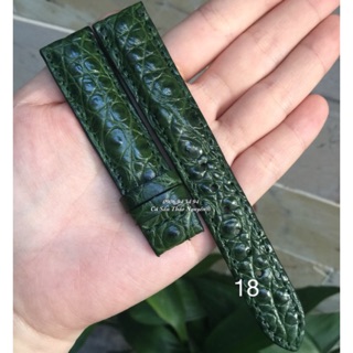 Dây Đồng Hồ Da Cá Sấu Thật Size 18/16 -  Cá Sấu Thảo Nguyên