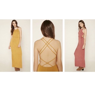 Váy đầm maxi hở lưng hãng forever 21 authentic