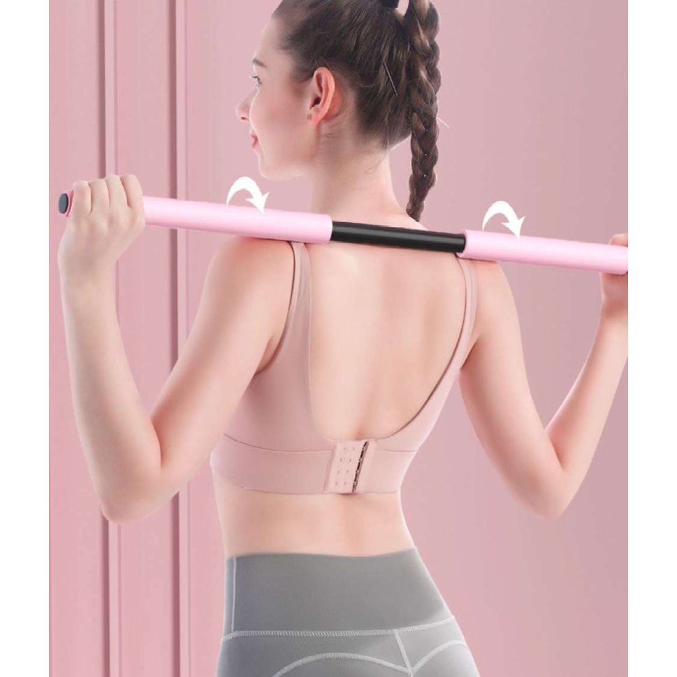 [Hàng Sẵn] Gậy Tập Lưng, Vai, Chống Gù, Uốn Thẳng Lưng, Gậy Tập Yoga có thể điều chỉnh bằng thép không gỉ【Southdakota051】
