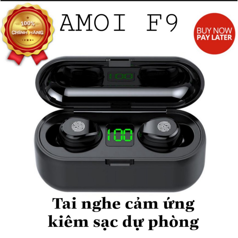 GIÁ SẬP SÀN Tai Nghe Bluetooth AMOI F9 bản PRO Quốc Tế Pin trâu 2000mah điều khiển cảm ứng, màn led báo pin GIÁ SẬP SÀN