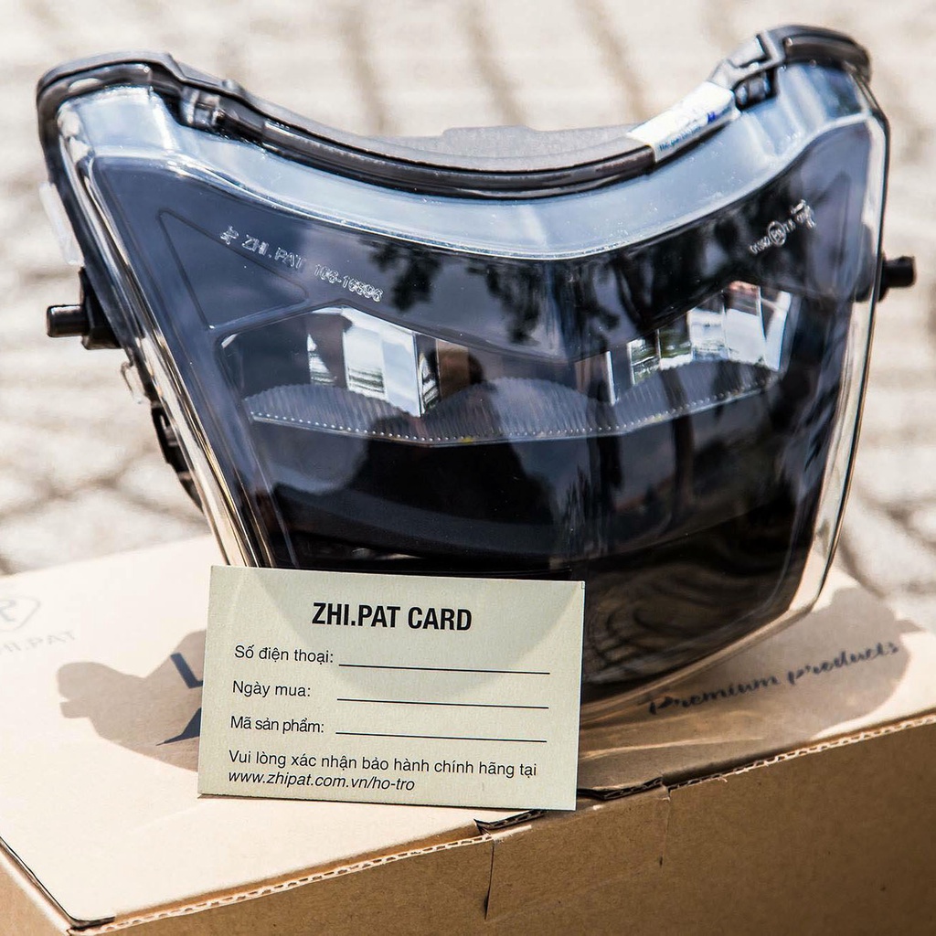 Chóa đèn led EXCITER 150, đèn pha led Ex 150 2 tầng Zhi.pat chính hãng - Bảo Hành 1 Năm