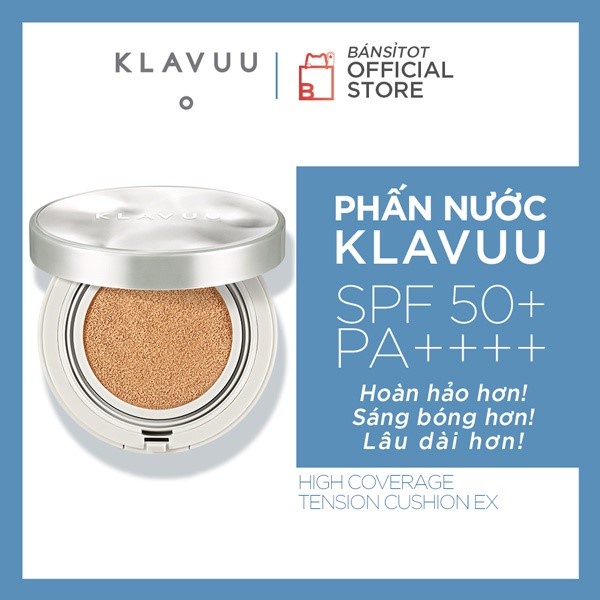 Phấn nước KLAVUU Urban Pearlsation High Coverage Tension Cushion SPF50+ PA ++++ 15g