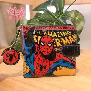 BÓP VÍ TIỀN NGANG 2 MẶT HÌNH NGƯỜI NHỆN SPIDERMAN MÀU VÀNG CHO TRẺ EM BÉ TRAI (THÁI LAN) - 120NSPNG0010 - (9.5x1x9cm)
