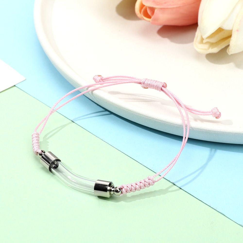 Vòng tay ống cong Etus đựng nước hoa/ lọ điều ước thủ công bằng thủy tinh có nắp vặn nhiều màu sắc làm quà tặng